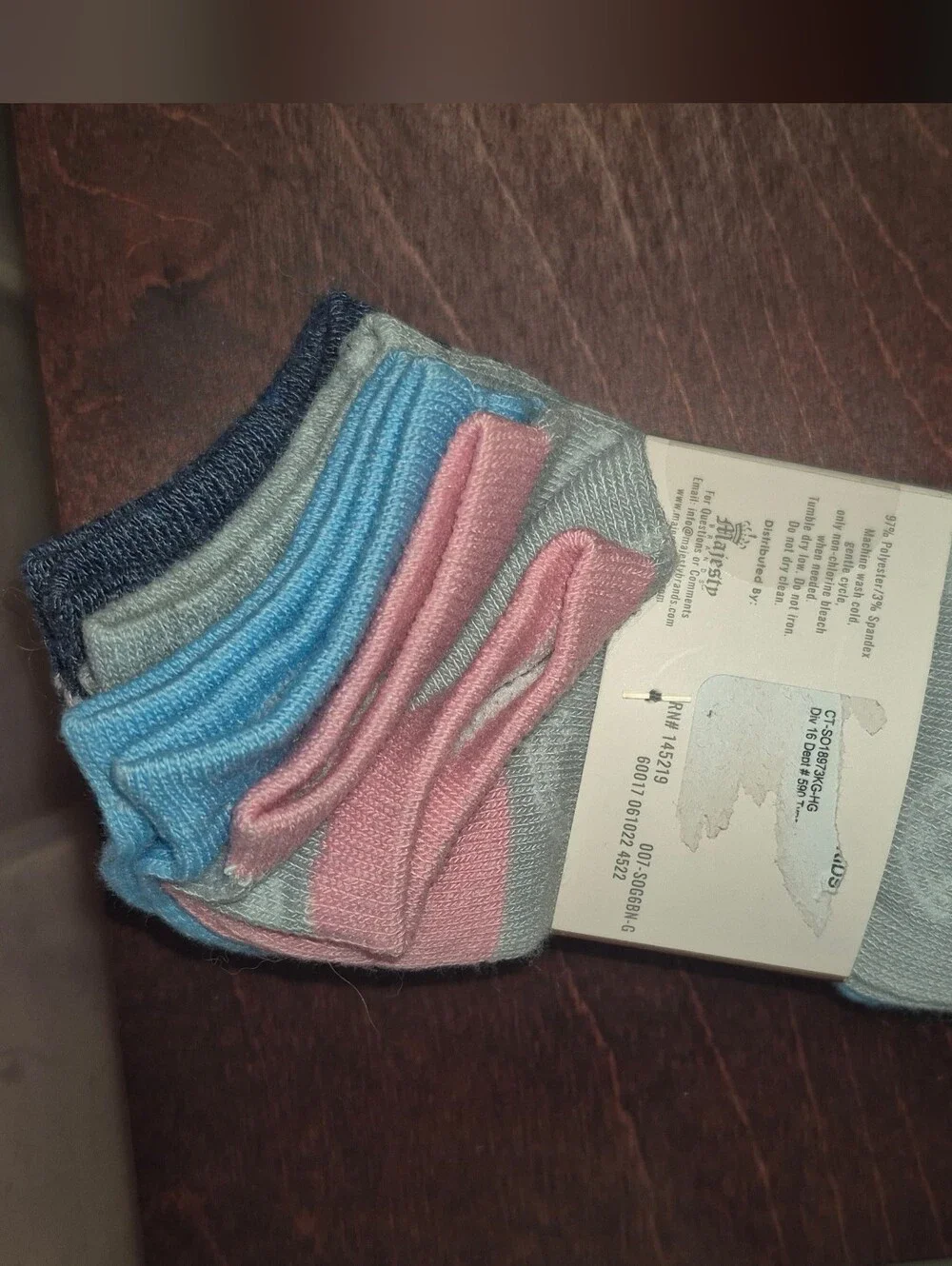 Girls No Show Socks Shoe Size 10-4